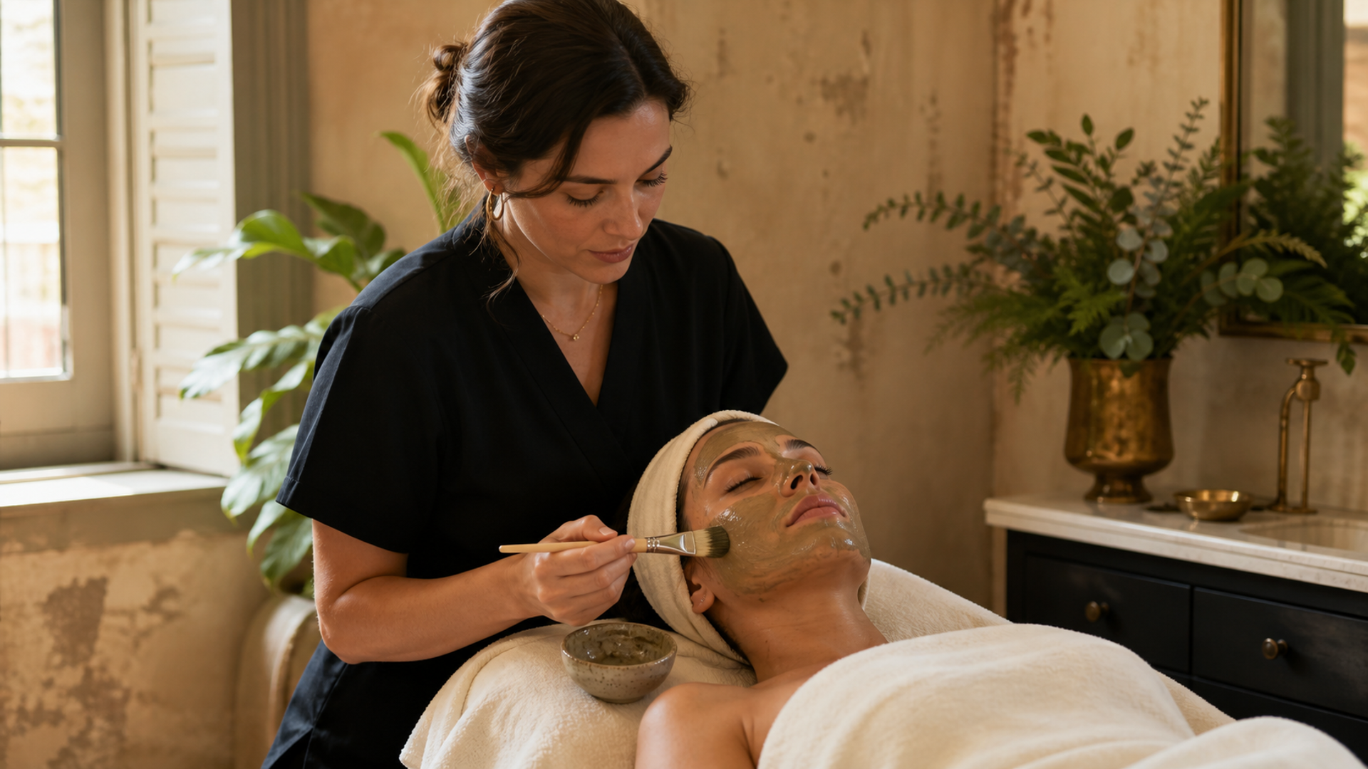 A botanical facial treatment